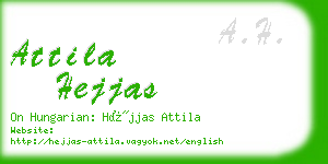 attila hejjas business card